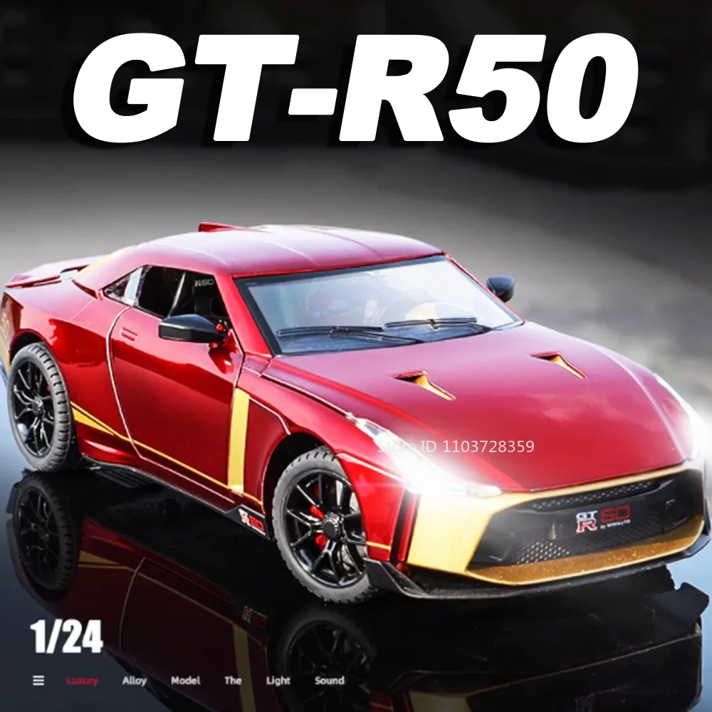 1:24 GT-R50 GT-R Toy Model Sports Cars Alloy Diecast Sound Light Doors Opened Pull Back Sound Light Supercar Toys for Kids Gifts
1:24 GT-R50 GT-R Toy Model Sports Cars Alloy Diecast Sound Light Doors Opened Pull Back Sound Light Supercar Toys for Kids Gifts