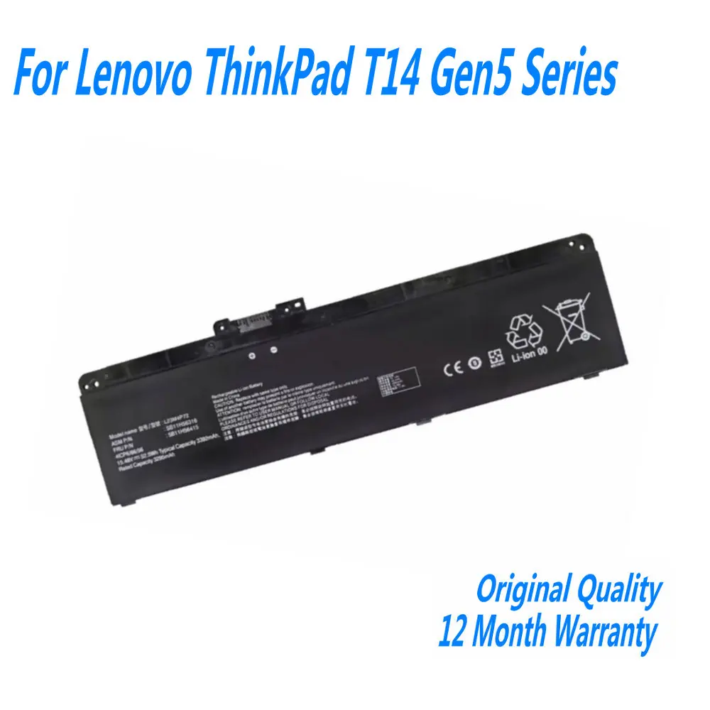 15.48V 52.5Wh L23B4P72 Laptop Battery For Lenovo ThinkPad T14 Gen5 Series L23L4P72 L23M4P72
15.48V 52.5Wh L23B4P72 Laptop Battery For Lenovo ThinkPad T14 Gen5 Series L23L4P72 L23M4P72
