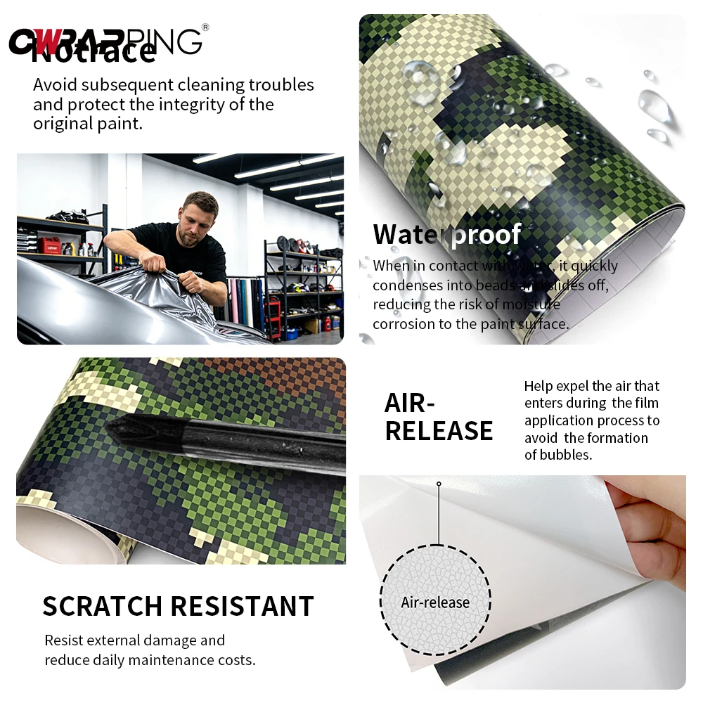 Car Sticker Vinyl Wrapping Camouflage Printing Anti-scratch Waterproof Self-adhesive Wrap Foil Car Decals and Graphics Stickers
Car Sticker Vinyl Wrapping Camouflage Printing Anti-scratch Waterproof Self-adhesive Wrap Foil Car Decals and Graphics Stickers