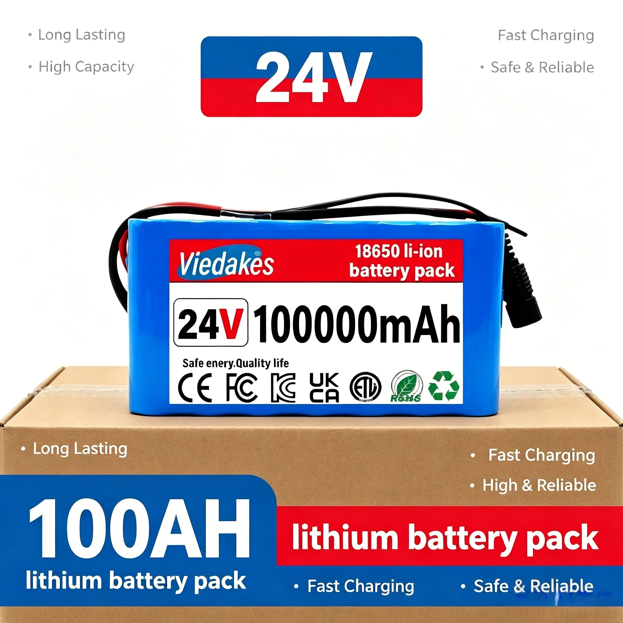 New 24V 7S3P 21700 29.4V 100000mAh Li-ion Battery Pack for wheelchairs Battery Li-ion Replacement + free 2A Charger️
New 24V 7S3P 21700 29.4V 100000mAh Li-ion Battery Pack for wheelchairs Battery Li-ion Replacement + free 2A Charger️
