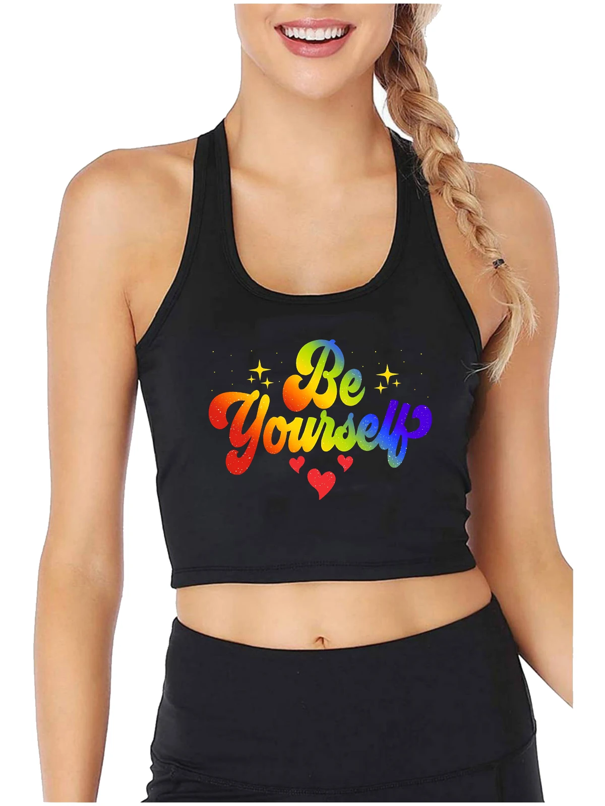 Rainbow Be Yourself Design Sexy Slim Crop Top LGBT Gay Pride Month Cotton Tank Tops Lesbian Street Personalized Camisole
Rainbow Be Yourself Design Sexy Slim Crop Top LGBT Gay Pride Month Cotton Tank Tops Lesbian Street Personalized Camisole
