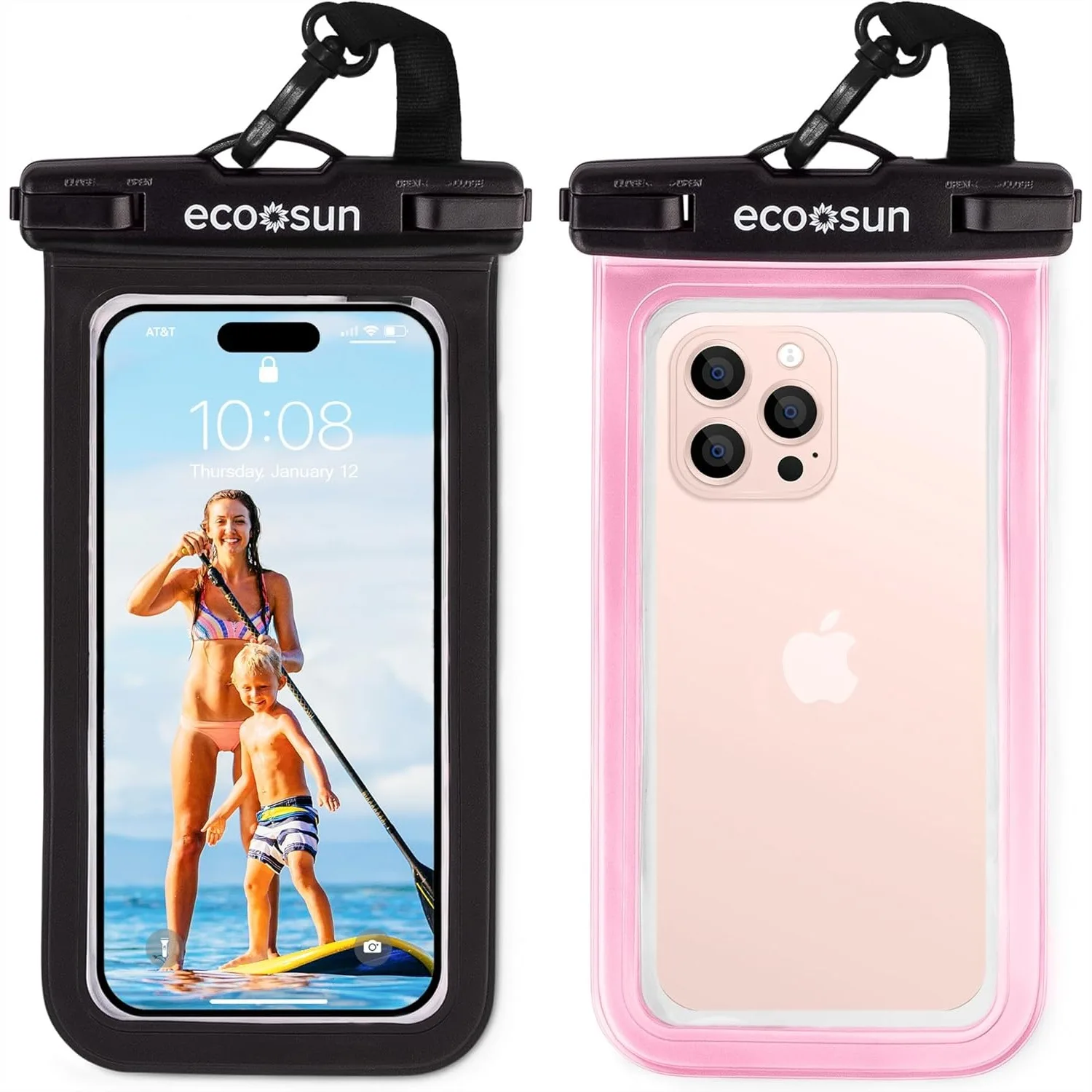 Waterproof Phone Pouch & Floating Wrist Strap Bundle 2-Pack Each, Dry Phone Case Float Strap for iPhone 17 Pro Max, GoPro,
Waterproof Phone Pouch & Floating Wrist Strap Bundle 2-Pack Each, Dry Phone Case Float Strap for iPhone 17 Pro Max, GoPro,