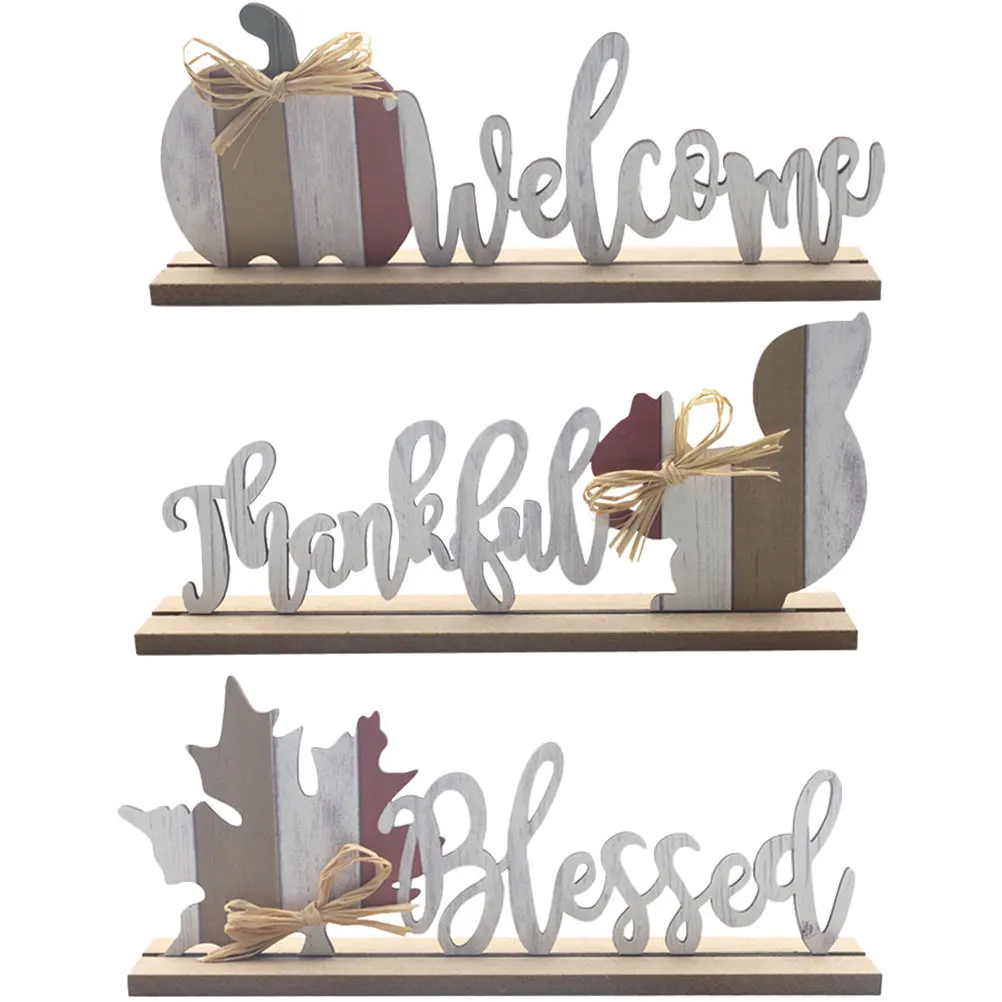 3 Pcs Thanksgiving Decoration Colorful Wood Table Sign Home Autumn Festive Gift Desktop Craft nament Stable Base Indoor Outdoor
3 Pcs Thanksgiving Decoration Colorful Wood Table Sign Home Autumn Festive Gift Desktop Craft nament Stable Base Indoor Outdoor