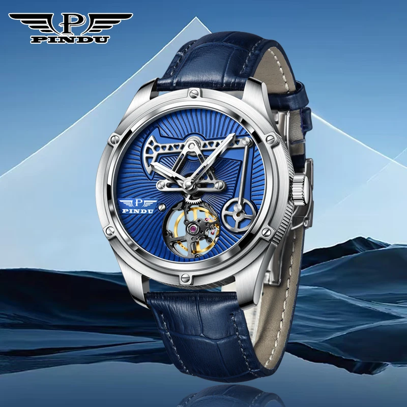 PINDU New Miyota 8215 Mechanical Watch Men Movement Oil Well Hollow Design stainless steel Sapphire Mirror 100m Waterproof Watch
PINDU New Miyota 8215 Mechanical Watch Men Movement Oil Well Hollow Design stainless steel Sapphire Mirror 100m Waterproof Watch