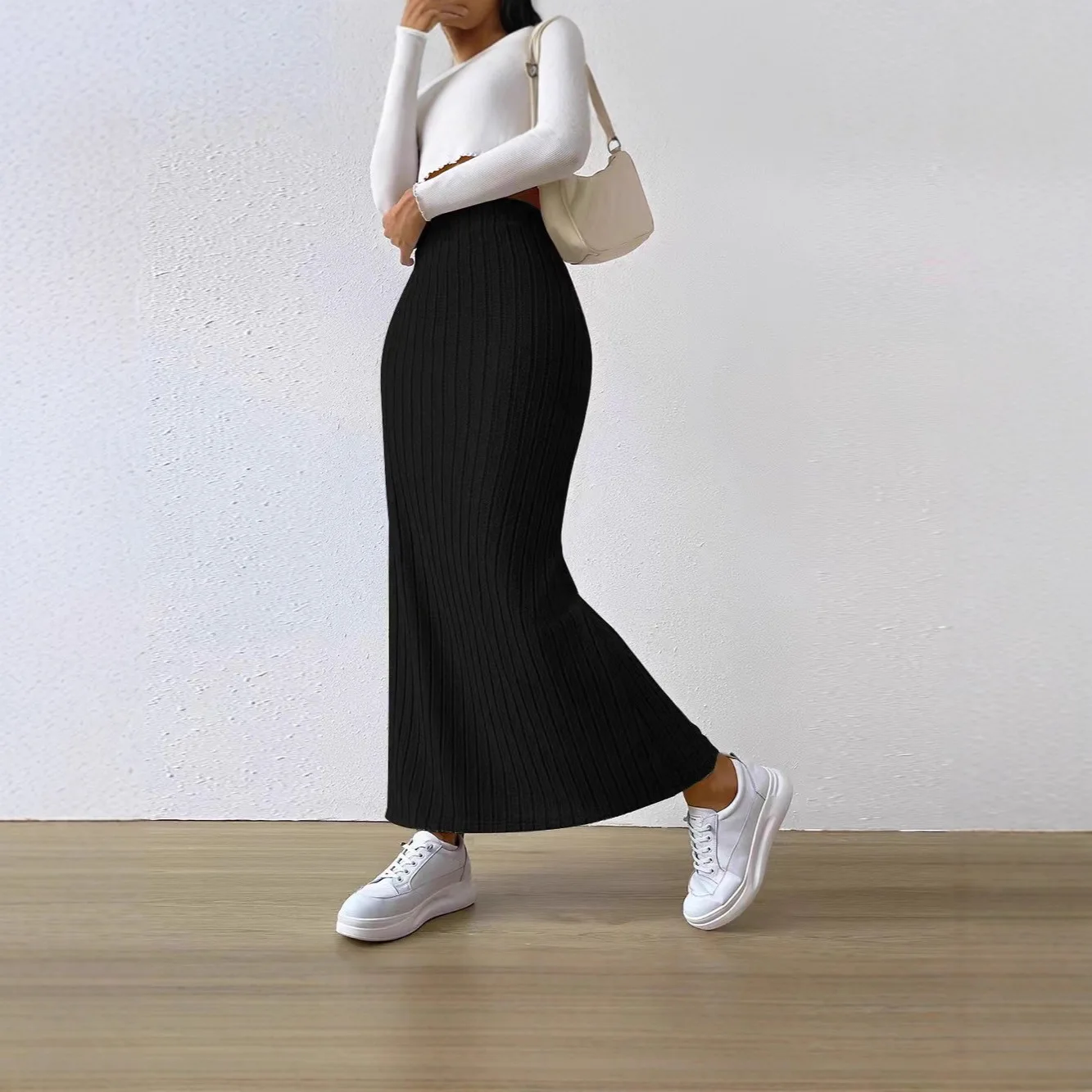 Casual Knitted Split Skirt Slimming Autumn Winter New Sle Women's Faion Mid-Year A-Line Skirt Polyester Fabric
Casual Knitted Split Skirt Slimming Autumn Winter New Sle Women's Faion Mid-Year A-Line Skirt Polyester Fabric