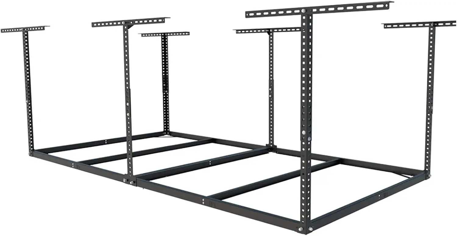 4x8 Overhead Garage Storage Rack without Decking Heavy Duty Metal Ceiling Racks 600lbs Black Lite Series
4x8 Overhead Garage Storage Rack without Decking Heavy Duty Metal Ceiling Racks 600lbs Black Lite Series