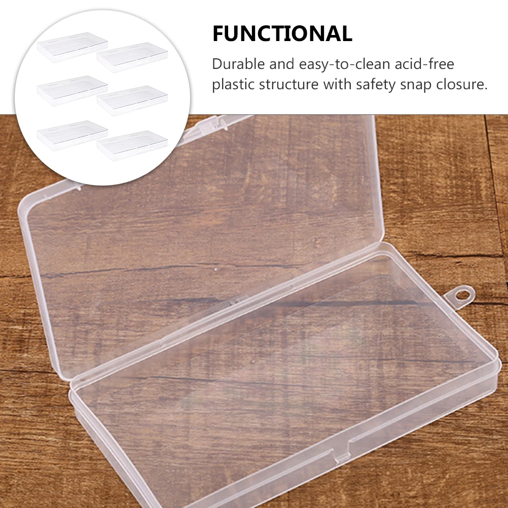 6pcs 6 Separate Storage Boxes Durable Plastic Structure Easy Clean Makeup Organizer Rectangular Empty Box Photo Craft 
6pcs 6 Separate Storage Boxes Durable Plastic Structure Easy Clean Makeup Organizer Rectangular Empty Box Photo Craft