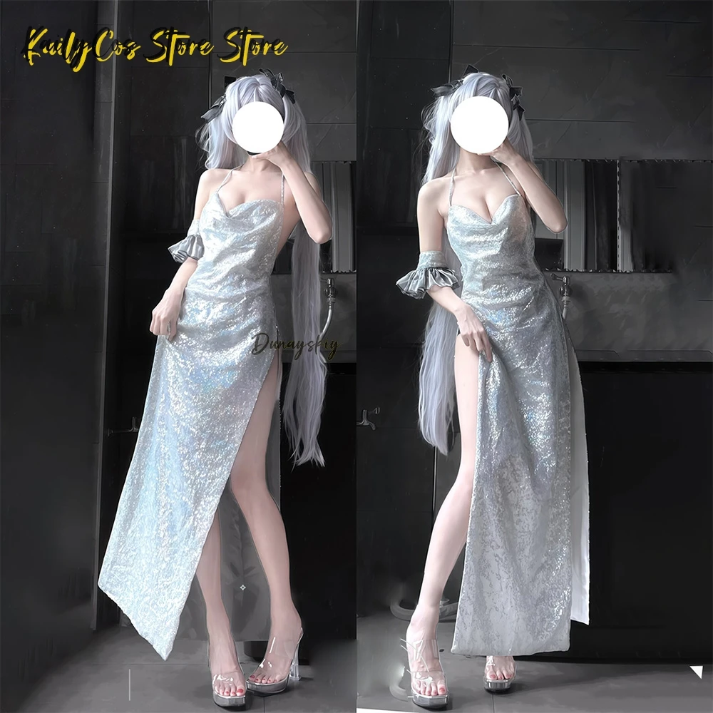 Goddess of Victory Nikke Cinderella Glass Princess Cosplay Costume Elegant V-Neck Sparkly Dress Women Role-play Sexy Dress
Goddess of Victory Nikke Cinderella Glass Princess Cosplay Costume Elegant V-Neck Sparkly Dress Women Role-play Sexy Dress