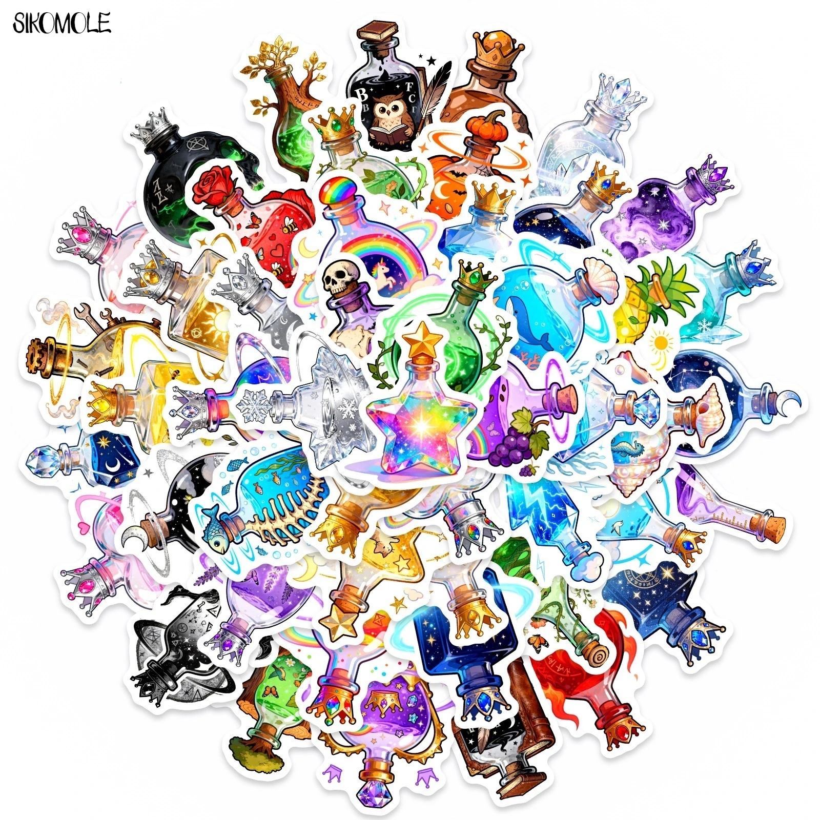 10/30/50PCS Cartoon Fantasy Potion Bottle Stickers Book DIY Skateboard Toys Guitar Luggage Suitcase Decoration Graffiti Sticker
10/30/50PCS Cartoon Fantasy Potion Bottle Stickers Book DIY Skateboard Toys Guitar Luggage Suitcase Decoration Graffiti Sticker