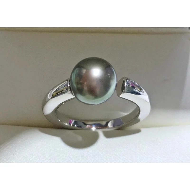 Gorgeous AAAA 9-10mm Natural Tahitian Black Green Round Pearl Rings for Women 925 Silver
Gorgeous AAAA 9-10mm Natural Tahitian Black Green Round Pearl Rings for Women 925 Silver