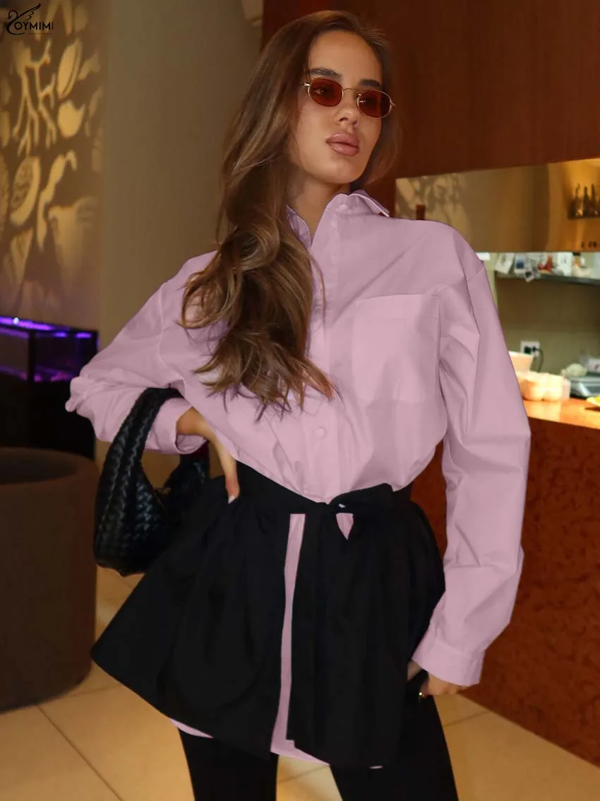 Oymimi Eleagnt Pink Cotton Women' S Clothes 2 Piece Sets Fashion Long Sleeve Single Breasted Pockets Shirts + Lace-Up Skirts Set
Oymimi Eleagnt Pink Cotton Women' S Clothes 2 Piece Sets Fashion Long Sleeve Single Breasted Pockets Shirts + Lace-Up Skirts Set