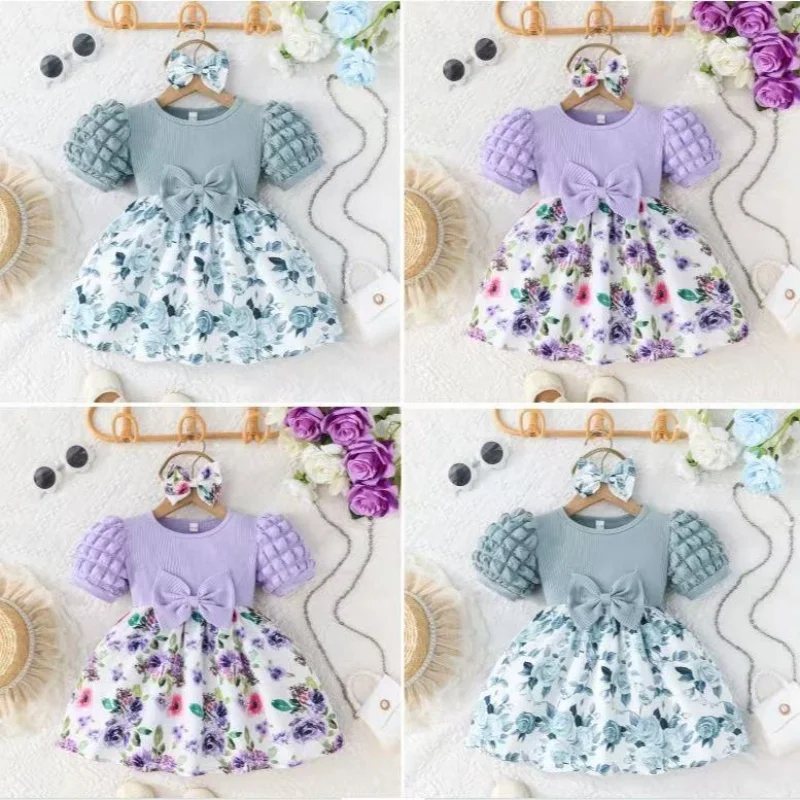 2025 Sweet Baby Girl Lady Bow Decorative Flower Dress European and American Summer New Style
2025 Sweet Baby Girl Lady Bow Decorative Flower Dress European and American Summer New Style