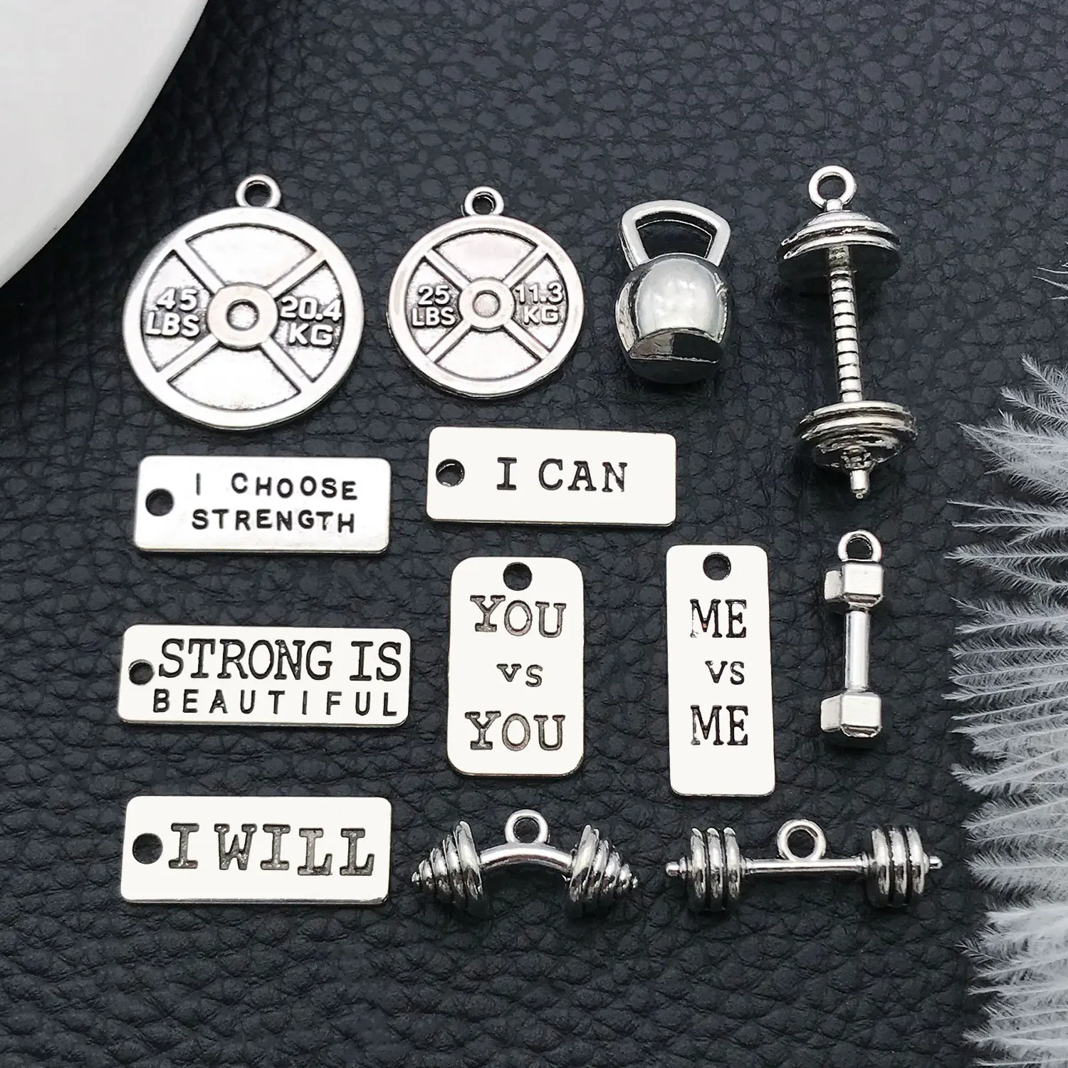 Mix 13pcs/set of antique silver sports equipment pendant DIY necklace bracelet earrings handmade back to school fashion accessor
Mix 13pcs/set of antique silver sports equipment pendant DIY necklace bracelet earrings handmade back to school fashion accessor