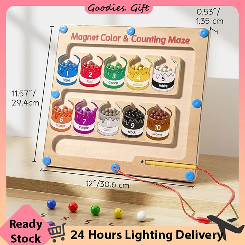 【GD】Magnetic Color and Number Maze Montessori Fine Motor Skills Toys Wooden Color Matching Learning Counting Toddler Puzzle Boar
【GD】Magnetic Color and Number Maze Montessori Fine Motor Skills Toys Wooden Color Matching Learning Counting Toddler Puzzle Boar