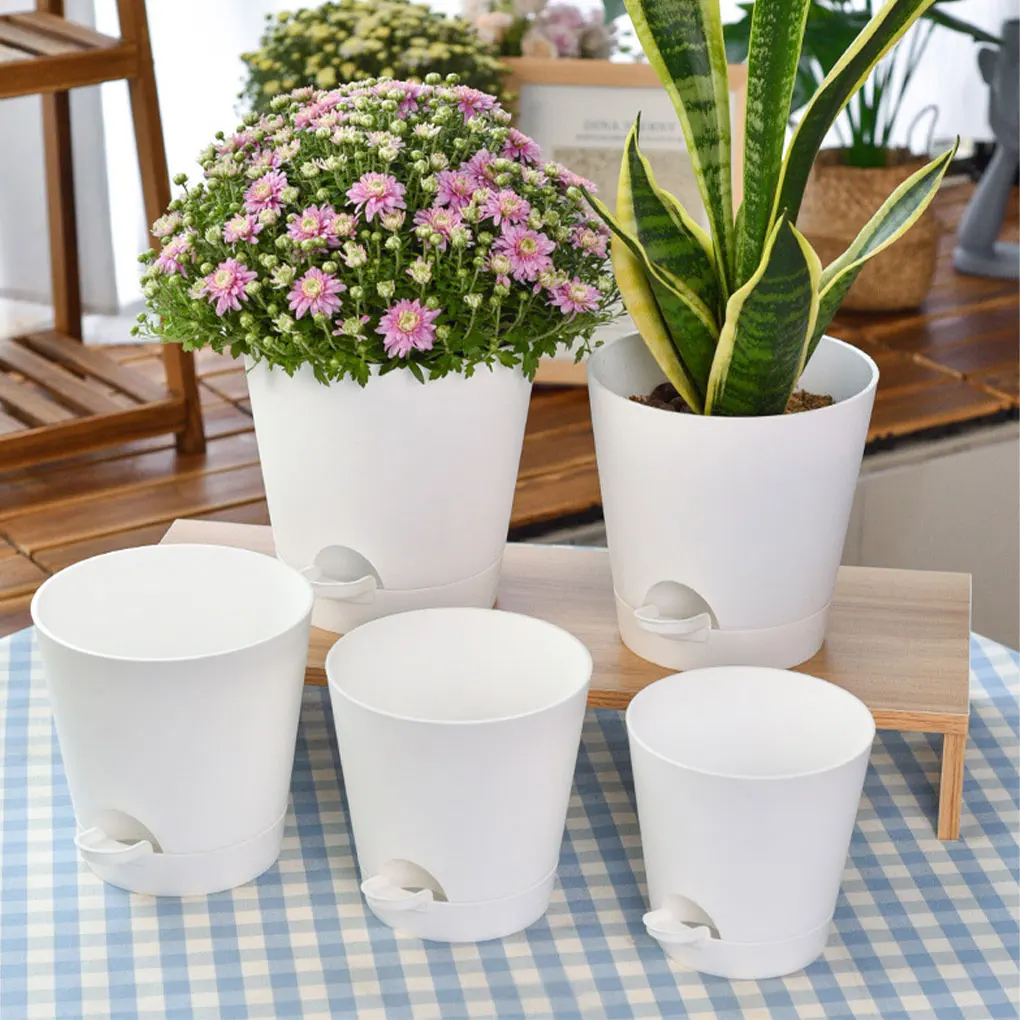 Modern Flower Planter Pots With Drainage Hole Saucer - Water-Saving And Drought Resistant White Pots
Modern Flower Planter Pots With Drainage Hole Saucer - Water-Saving And Drought Resistant White Pots