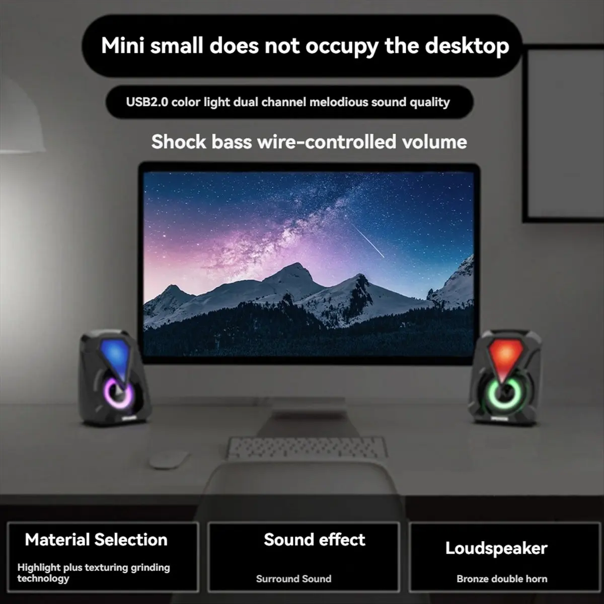 *AIMA Mini USB проводной компьютерный динамик RGB освещение настольные игры высокая громкость домашний офис красочный мощный басовый громкоговоритель
*AIMA Mini USB проводной компьютерный динамик RGB освещение настольные игры высокая громкость домашний офис красочный мощный басовый громкоговоритель