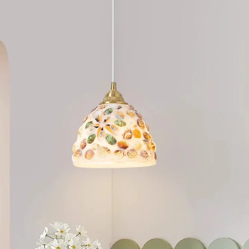 SANDYHA Nordic Shell Pendant Light Colorful Retro Hanging Lamp for Bedroom Bedside Dining Table Copper LED Ceiling Chandelier
SANDYHA Nordic Shell Pendant Light Colorful Retro Hanging Lamp for Bedroom Bedside Dining Table Copper LED Ceiling Chandelier