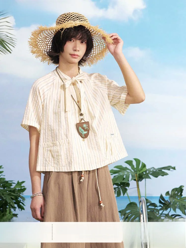 Saotome Holiday Checkered Loose Short Sleeve Shirt Women's Casual Style A-Line Tie-Dye Breathable Cotton Polyester Blend
Saotome Holiday Checkered Loose Short Sleeve Shirt Women's Casual Style A-Line Tie-Dye Breathable Cotton Polyester Blend
