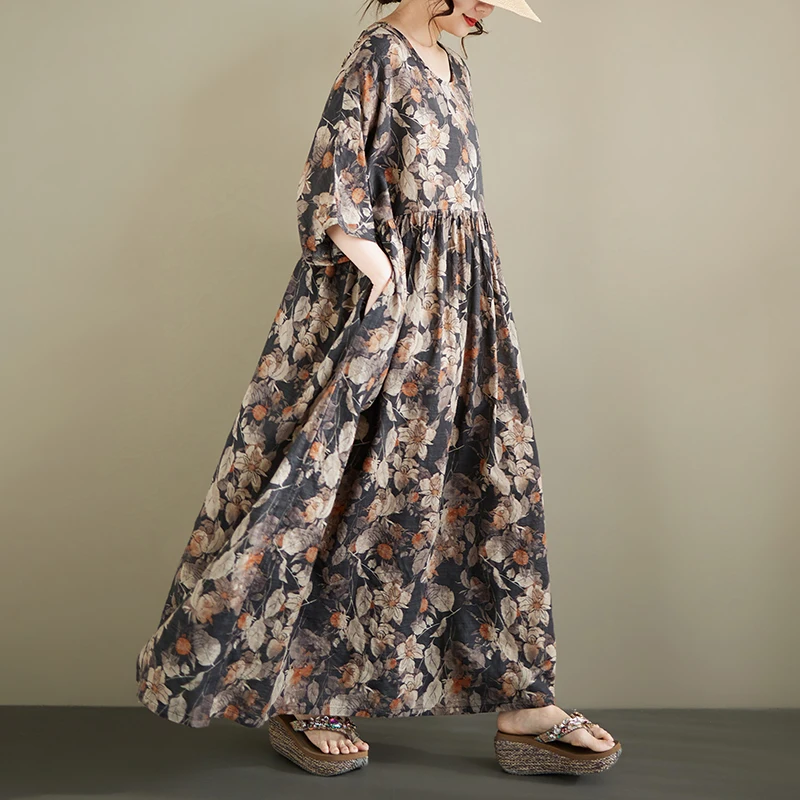 n Sle Midi Dr round Ne ort Sve Midi Length A-Line Silhouette Cotton Loose Fit Summer New Faion for Mommy
n Sle Midi Dr round Ne ort Sve Midi Length A-Line Silhouette Cotton Loose Fit Summer New Faion for Mommy