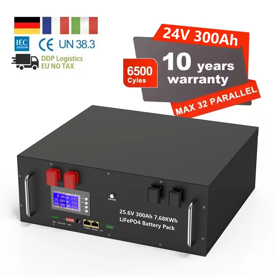 6500+ Cycles 8S 200A BMS 25.6V Solar Inverter Lithium Ion Battery Storage Battery 24V 200Ah 240Ah 240Ah LiFePO4 Battery
6500+ Cycles 8S 200A BMS 25.6V Solar Inverter Lithium Ion Battery Storage Battery 24V 200Ah 240Ah 240Ah LiFePO4 Battery