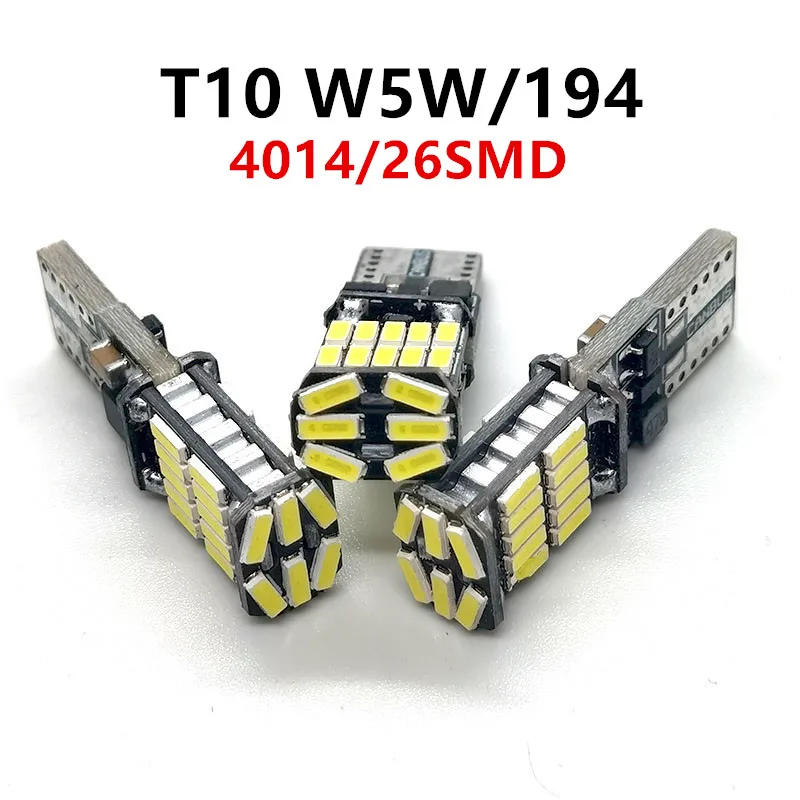10/100PCS T10 W5W 194 LED CANBUS Bulb 4014/26smd 12V Car Interior Reading Lamp Clearance Lights License Plate Bulbs Dome Signal
10/100PCS T10 W5W 194 LED CANBUS Bulb 4014/26smd 12V Car Interior Reading Lamp Clearance Lights License Plate Bulbs Dome Signal
