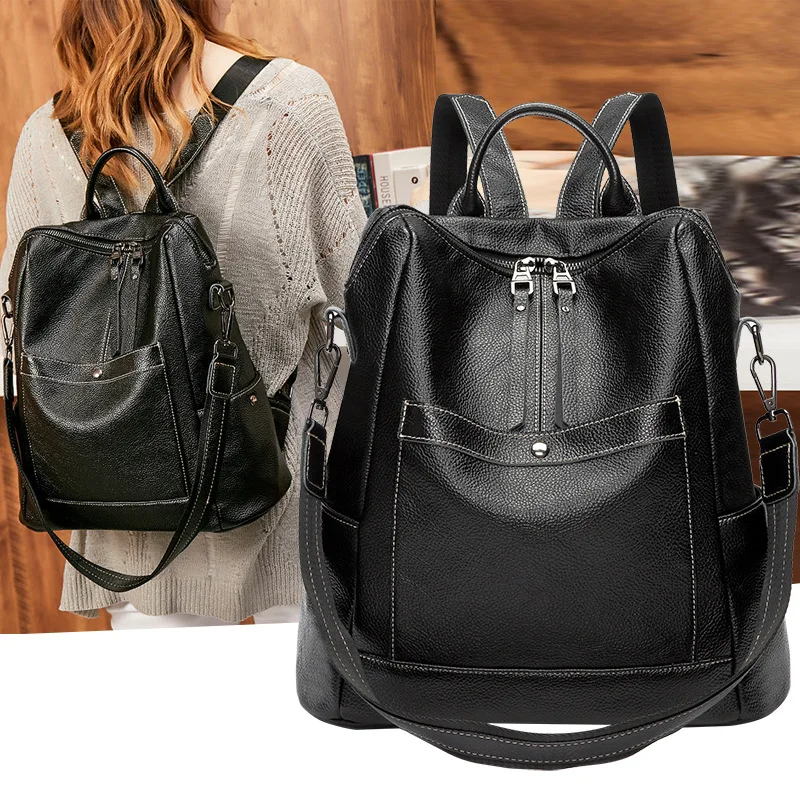 Soft Genuine Cowhide Daily Backpack Women Men Spacious Multi Pockets Fashion Casual Versatile Knapsack Travel Business College
Soft Genuine Cowhide Daily Backpack Women Men Spacious Multi Pockets Fashion Casual Versatile Knapsack Travel Business College