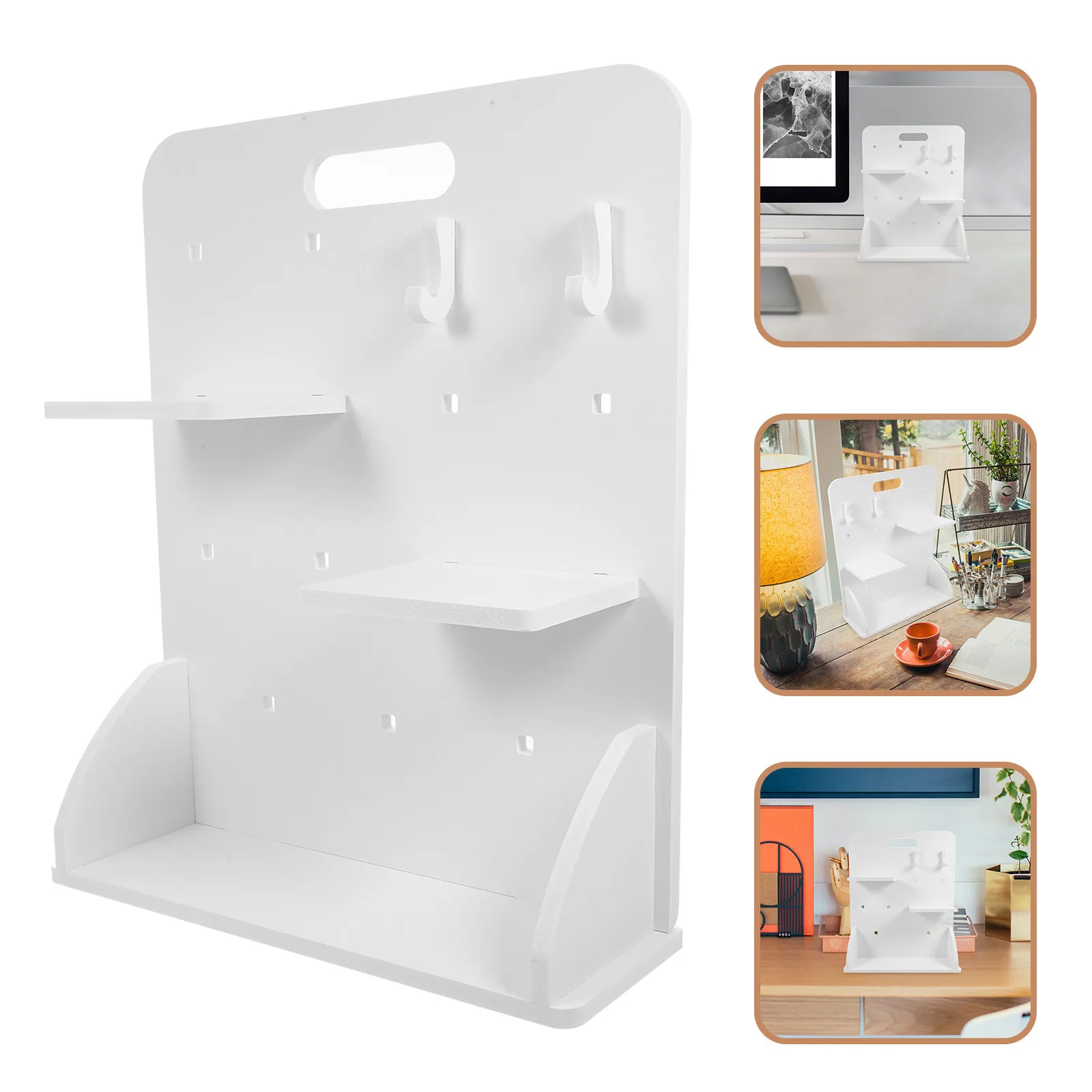 1Set Vertical Pegboard Office Desk Organizer No-Drill PVC-Wood Composite Shelf Hook System for Workspace Gaming Craft Supply
1Set Vertical Pegboard Office Desk Organizer No-Drill PVC-Wood Composite Shelf Hook System for Workspace Gaming Craft Supply