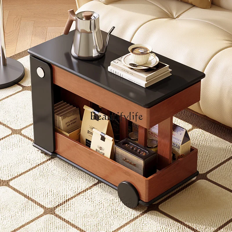 Medieval movable side table, tea table, living room multi-functional lift cart, balcony corner table
Medieval movable side table, tea table, living room multi-functional lift cart, balcony corner table