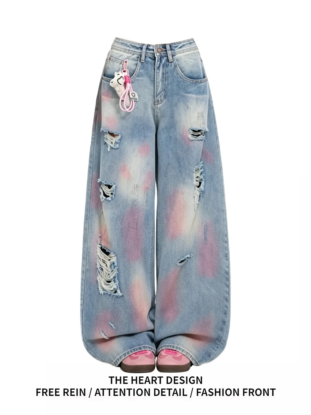 American Ins Style Gradient Color Spray Wide Leg Jeans Women Summer New Straight Lazy Long Pants High Waist Denim Casual Blue
American Ins Style Gradient Color Spray Wide Leg Jeans Women Summer New Straight Lazy Long Pants High Waist Denim Casual Blue