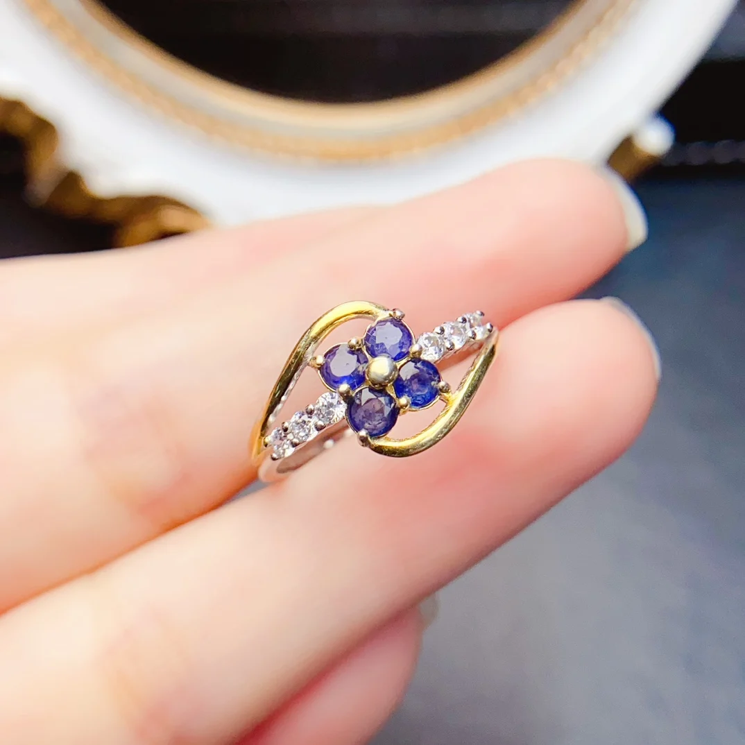 Fine Quality 3mm Natural Sapphire Real S925 Sterling Silver Trendy Flower Ring Certificate for Women Charm Weddings Jewelry FS
Fine Quality 3mm Natural Sapphire Real S925 Sterling Silver Trendy Flower Ring Certificate for Women Charm Weddings Jewelry FS