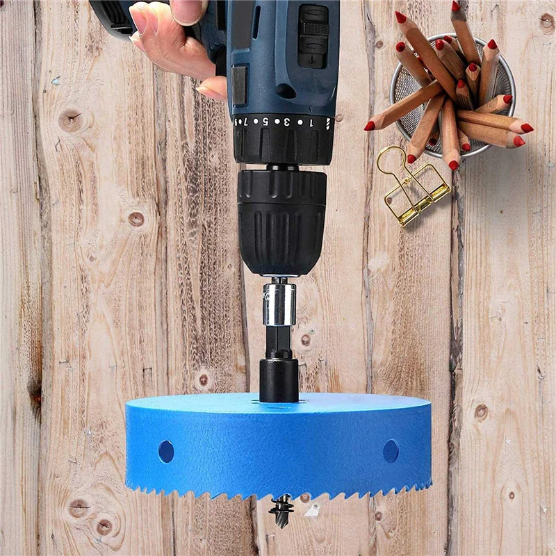 6-1/2 Inch Hole Saw, 165mm HSS Hole Cutter, Bi-Metal Hole Drill with Hex Shank for Cutting Soft Metals, Iron, (Blue)
6-1/2 Inch Hole Saw, 165mm HSS Hole Cutter, Bi-Metal Hole Drill with Hex Shank for Cutting Soft Metals, Iron, (Blue)