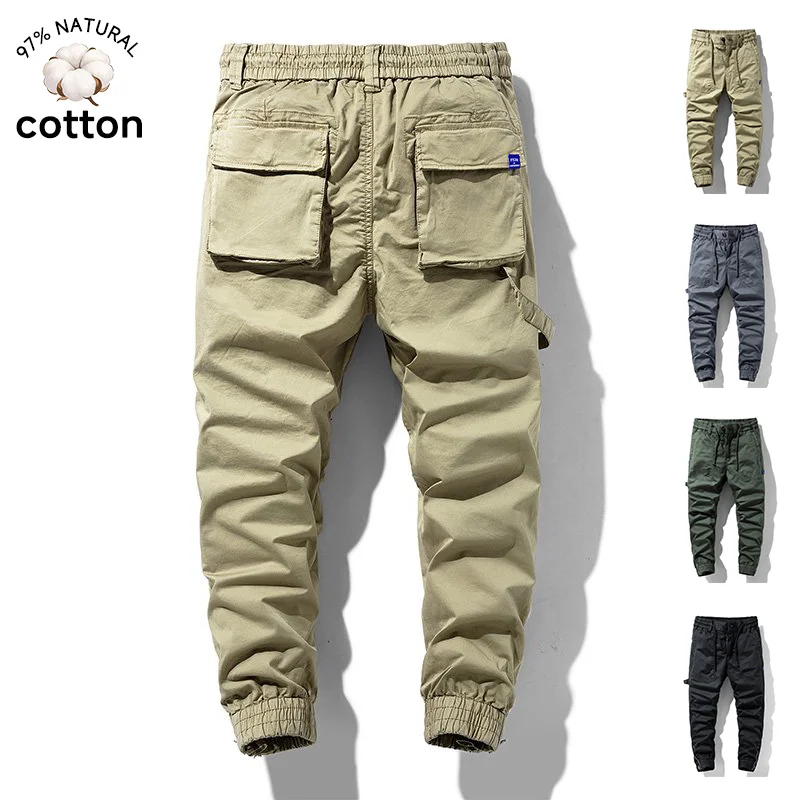 Brand Clothing Spring Summer Men's Baggy Tapered Cargo Pants Foot Zipper Overalls 97%Cotton Tactics Work Long Trousers Joggers
Brand Clothing Spring Summer Men's Baggy Tapered Cargo Pants Foot Zipper Overalls 97%Cotton Tactics Work Long Trousers Joggers
