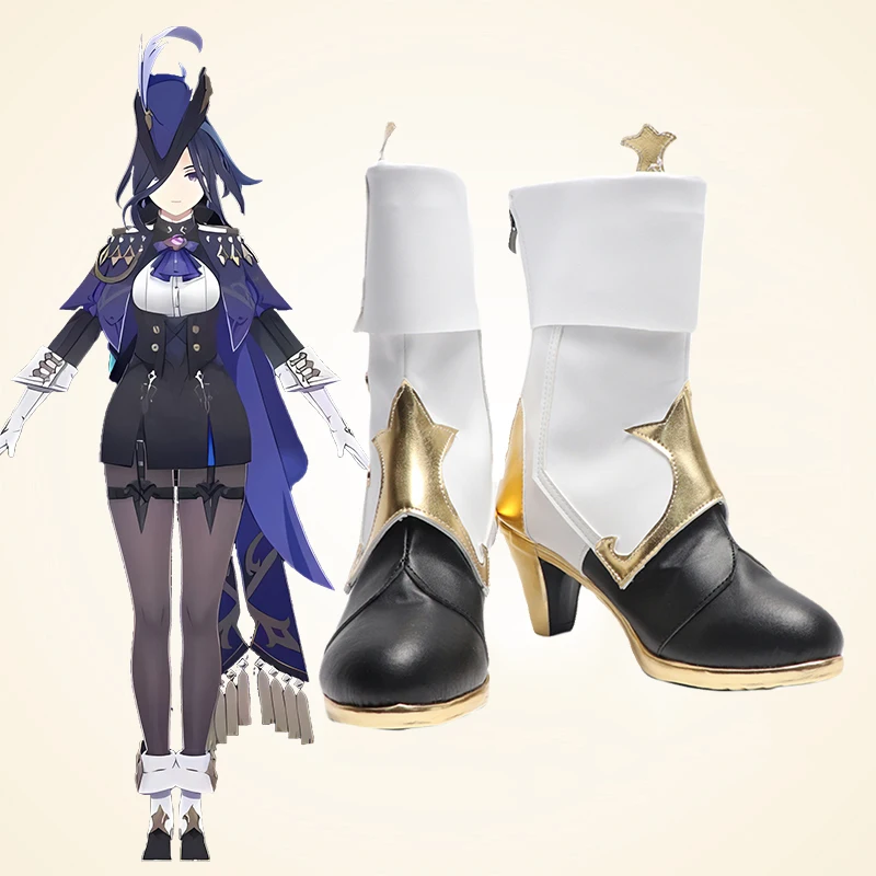 Fontaine Clorinde Cosplay Shoe New Game Genshin Impact Prop Shoes accessory White high heels Women Boots
Fontaine Clorinde Cosplay Shoe New Game Genshin Impact Prop Shoes accessory White high heels Women Boots