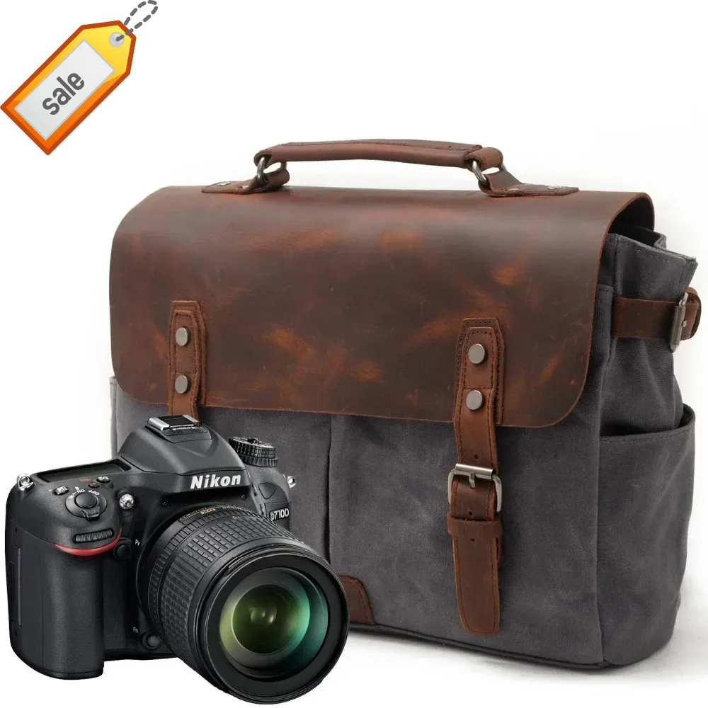 M020 New Canvas Vintage DSLR SLR Camera Strap Case Casual Shoulder Messenger Pack Canon for Sony Waterproof Bag
M020 New Canvas Vintage DSLR SLR Camera Strap Case Casual Shoulder Messenger Pack Canon for Sony Waterproof Bag