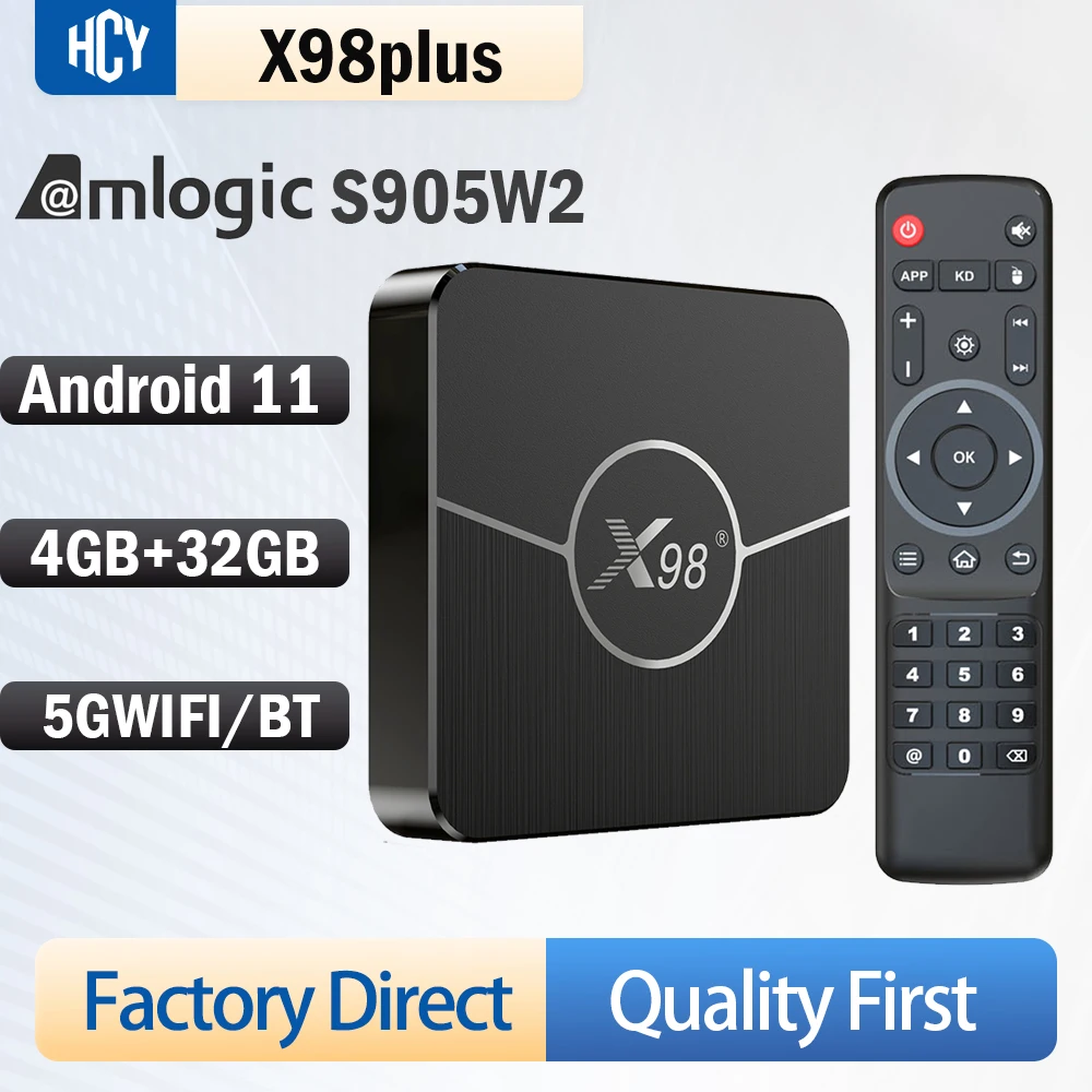 X98PLUS TVBOX Amlogic S905W2 Android10 2.4G/5GWIFI/BT4GB32GB
X98PLUS TVBOX Amlogic S905W2 Android10 2.4G/5GWIFI/BT4GB32GB