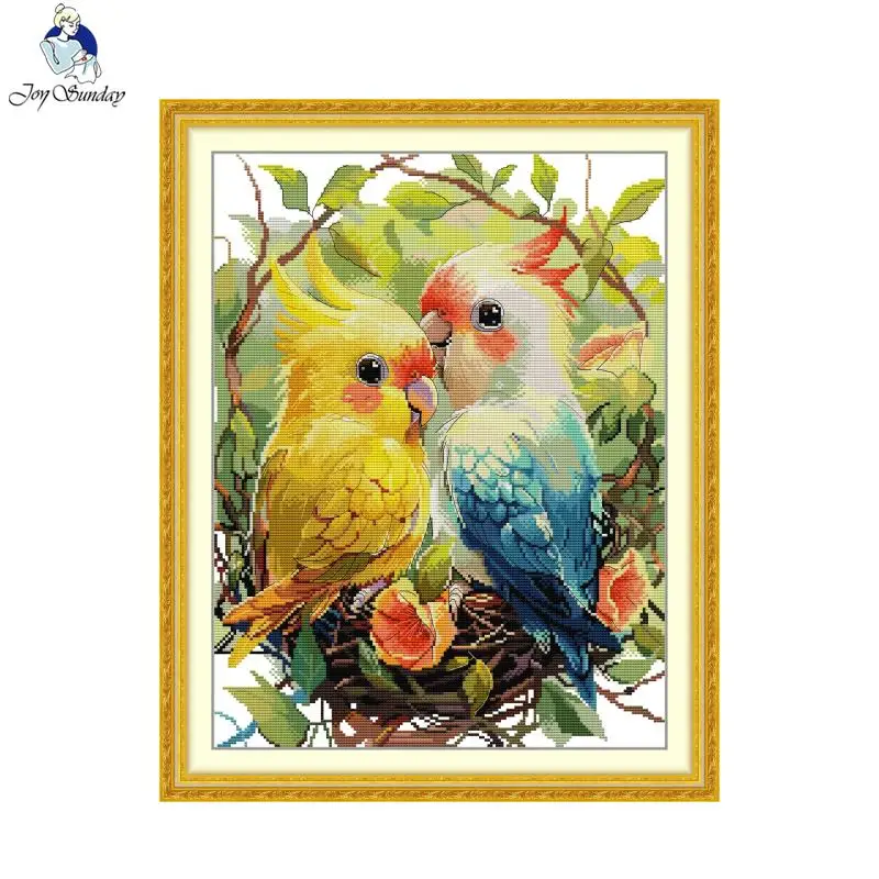 Joy Sunday Cross Stitch Kit A Pair Of Parrots HD Pattern Counted Printed Fabric Canvas Art Craft Aida 16/14CT DIY Embroidery Kit
Joy Sunday Cross Stitch Kit A Pair Of Parrots HD Pattern Counted Printed Fabric Canvas Art Craft Aida 16/14CT DIY Embroidery Kit