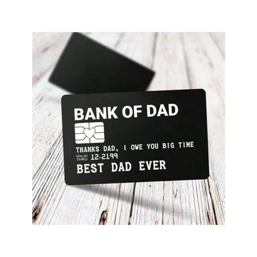 1pc Man's Laser Engraved Aluminum Alloy Wallet Card BANK OF DAD Funny Keychain Accessories For Father Or Dad As Christmas Fathe
1pc Man's Laser Engraved Aluminum Alloy Wallet Card BANK OF DAD Funny Keychain Accessories For Father Or Dad As Christmas Fathe