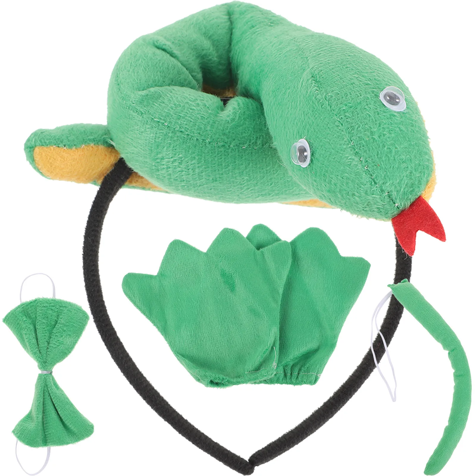 1Set Snake Ears Headband Tail Bow Tie Gloves Kit Animal Dress Props Snake Costume Accessories Party Photo Prop Dress Up
1Set Snake Ears Headband Tail Bow Tie Gloves Kit Animal Dress Props Snake Costume Accessories Party Photo Prop Dress Up
