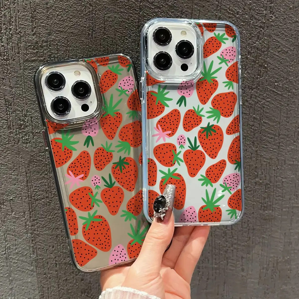 Strawberry transparent phone case suitable for iPhone 16, iPhone 16 Pro, iPhone 16 Pro Max, iPhone 16 Plus, iPhone15 to11 series
Strawberry transparent phone case suitable for iPhone 16, iPhone 16 Pro, iPhone 16 Pro Max, iPhone 16 Plus, iPhone15 to11 series