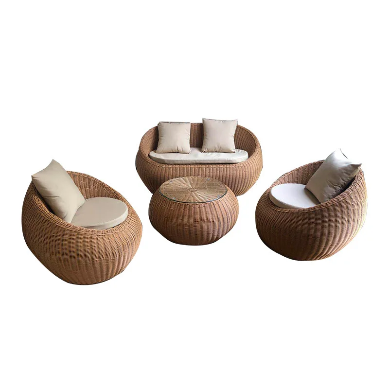Outdoor sofa patio terrace rattan chair, three-piece coffee table round garden leisure rattan furniture
Outdoor sofa patio terrace rattan chair, three-piece coffee table round garden leisure rattan furniture
