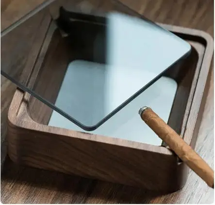 Walnut Ashtray Solid Wood Windproof Double-slot Ashtrays with Lid Simple Home Homestay Decoration Modern Gift for Boyfriend
Walnut Ashtray Solid Wood Windproof Double-slot Ashtrays with Lid Simple Home Homestay Decoration Modern Gift for Boyfriend