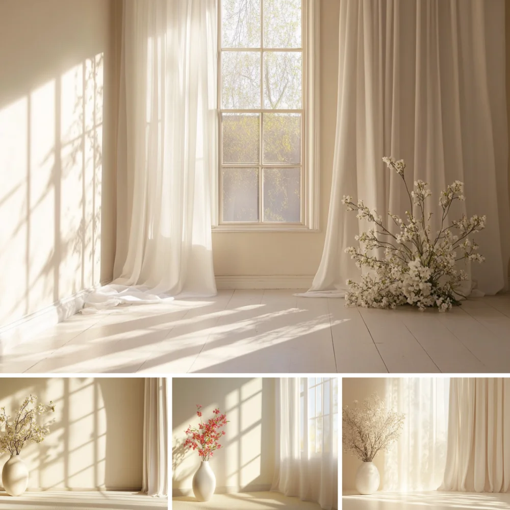 Aesthetic Photography Background Sunlight Spills Down White Sheer Curtains Home DecorationTulle Window Photography Studio
Aesthetic Photography Background Sunlight Spills Down White Sheer Curtains Home DecorationTulle Window Photography Studio