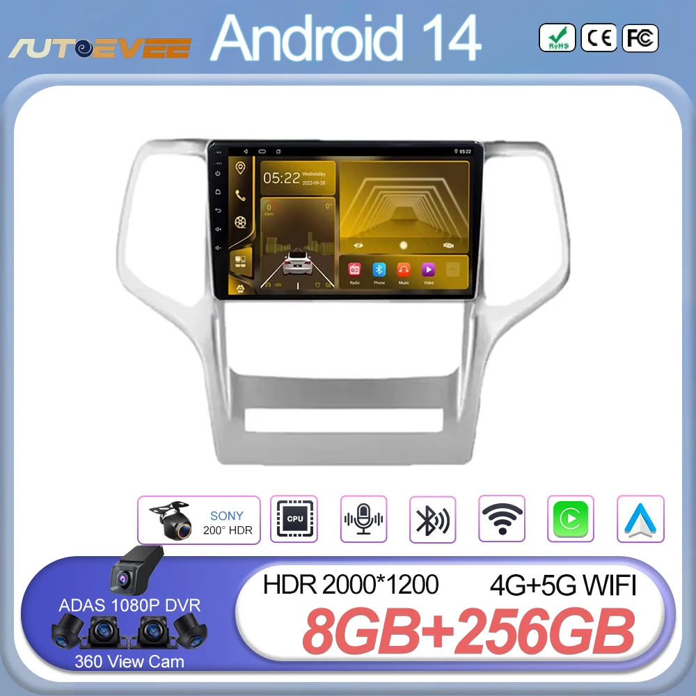 Android Auto Car For Jeep Grand Cherokee WK2 2010 - 2013 Radio Stereo Head Unit Multimedia Player Navigation Carplay No 2din DVD
Android Auto Car For Jeep Grand Cherokee WK2 2010 - 2013 Radio Stereo Head Unit Multimedia Player Navigation Carplay No 2din DVD