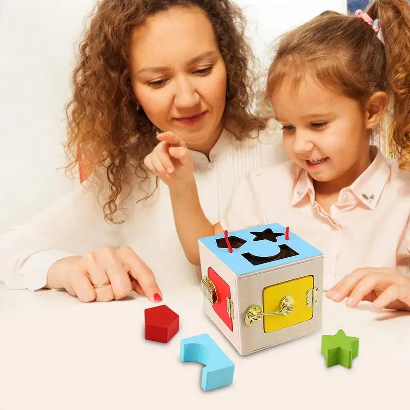 Wooden Lock Box Toy Learning Geometric Block Toys Wood Toy Shape Sorter Object Box Coin Harvest Toddler Learning Kid Girl Boy
Wooden Lock Box Toy Learning Geometric Block Toys Wood Toy Shape Sorter Object Box Coin Harvest Toddler Learning Kid Girl Boy