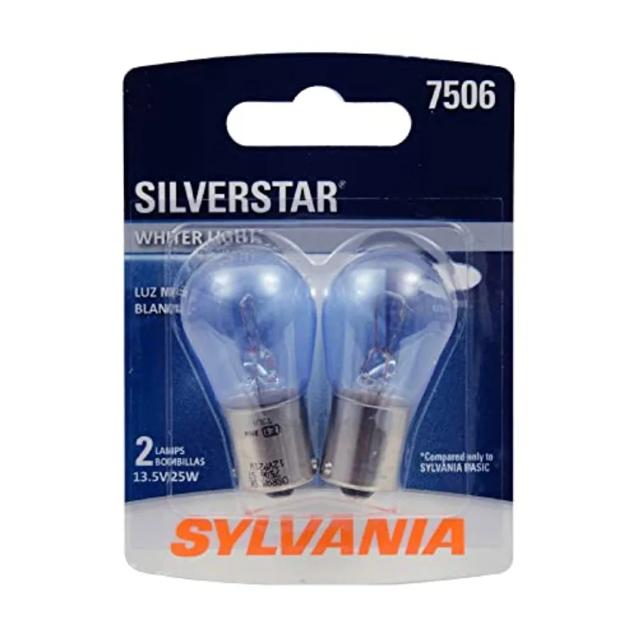 - 7506 SilverStar Mini Bulb - Brighter and Whiter Light, Ideal for Daytime Running Lights DRL and Back-Up/Reverse Lights (Conta
- 7506 SilverStar Mini Bulb - Brighter and Whiter Light, Ideal for Daytime Running Lights DRL and Back-Up/Reverse Lights (Conta