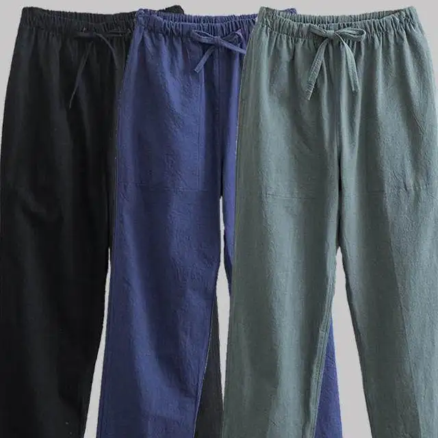 Loose Cotton Linen Men's Casual Pants Spring Autumn Style Chinese Tang Costume Elastic Waist Wide Leg Pants Comfortable Fit
Loose Cotton Linen Men's Casual Pants Spring Autumn Style Chinese Tang Costume Elastic Waist Wide Leg Pants Comfortable Fit