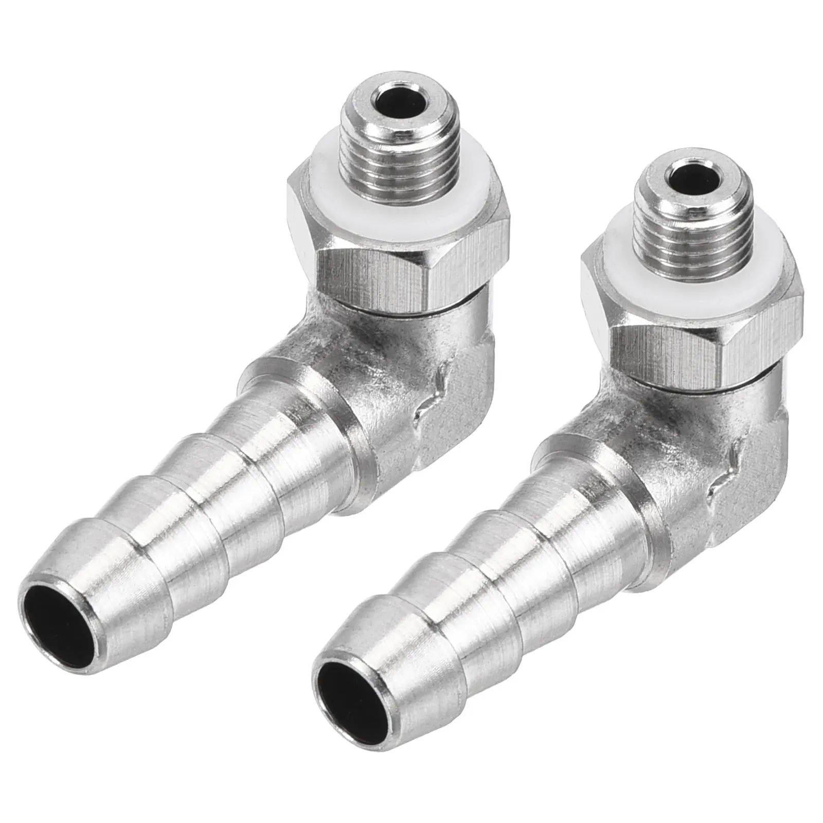 2Pc Nickel-plated Copper Hose Barb Fitting Elbow 6mm Barbed M6x0.75 M6/8/10x1 Male Thread Right Angle Pipe Connector with Washer
2Pc Nickel-plated Copper Hose Barb Fitting Elbow 6mm Barbed M6x0.75 M6/8/10x1 Male Thread Right Angle Pipe Connector with Washer