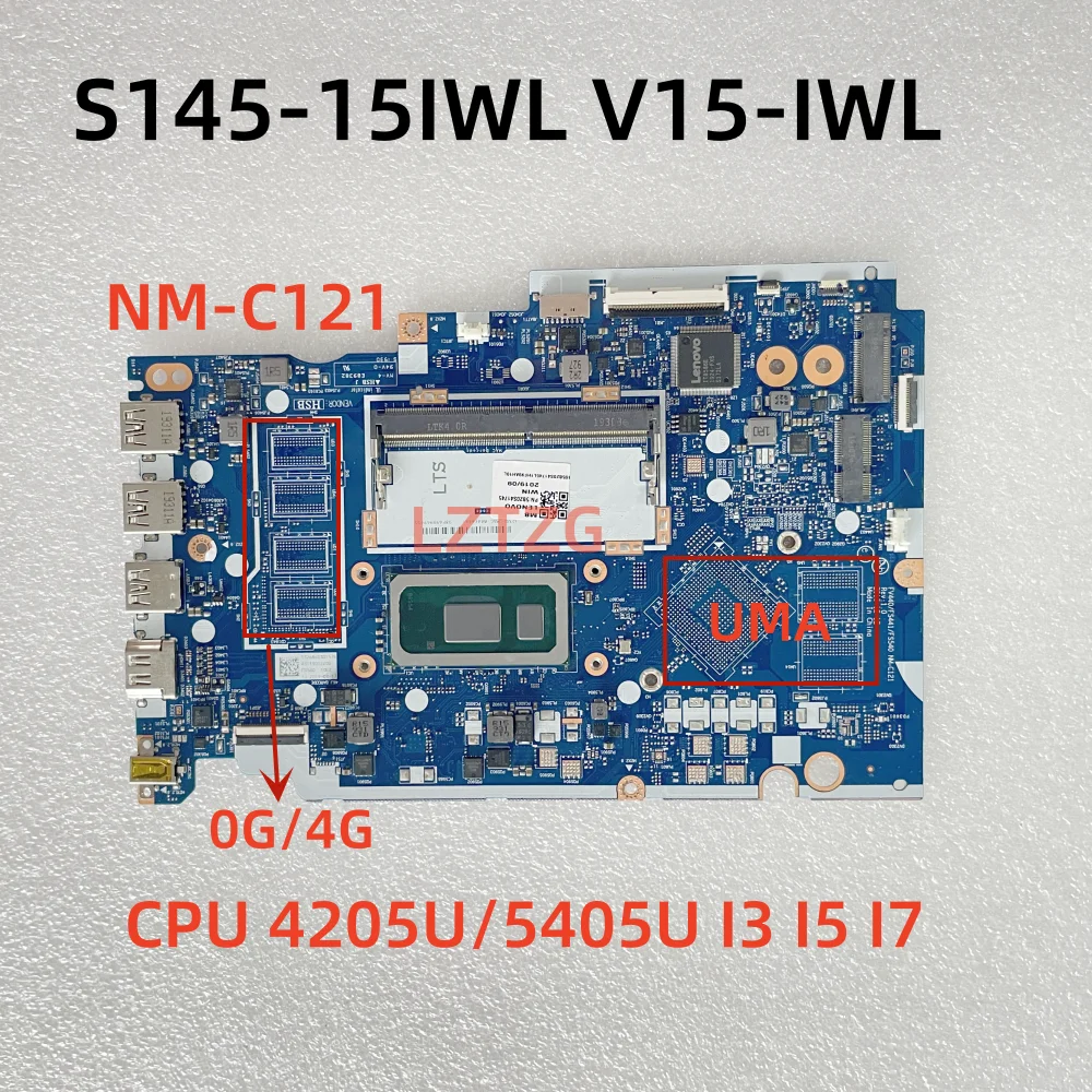 NM-C121 для Lenovo Ideapad S145-15IWL/V15-IWL, материнская плата для ноутбука с процессором 4205U 5405U I3 I5 I7 0G/4G UMA/GPU, 100% протестировано, ОК
NM-C121 для Lenovo Ideapad S145-15IWL/V15-IWL, материнская плата для ноутбука с процессором 4205U 5405U I3 I5 I7 0G/4G UMA/GPU, 100% протестировано, ОК