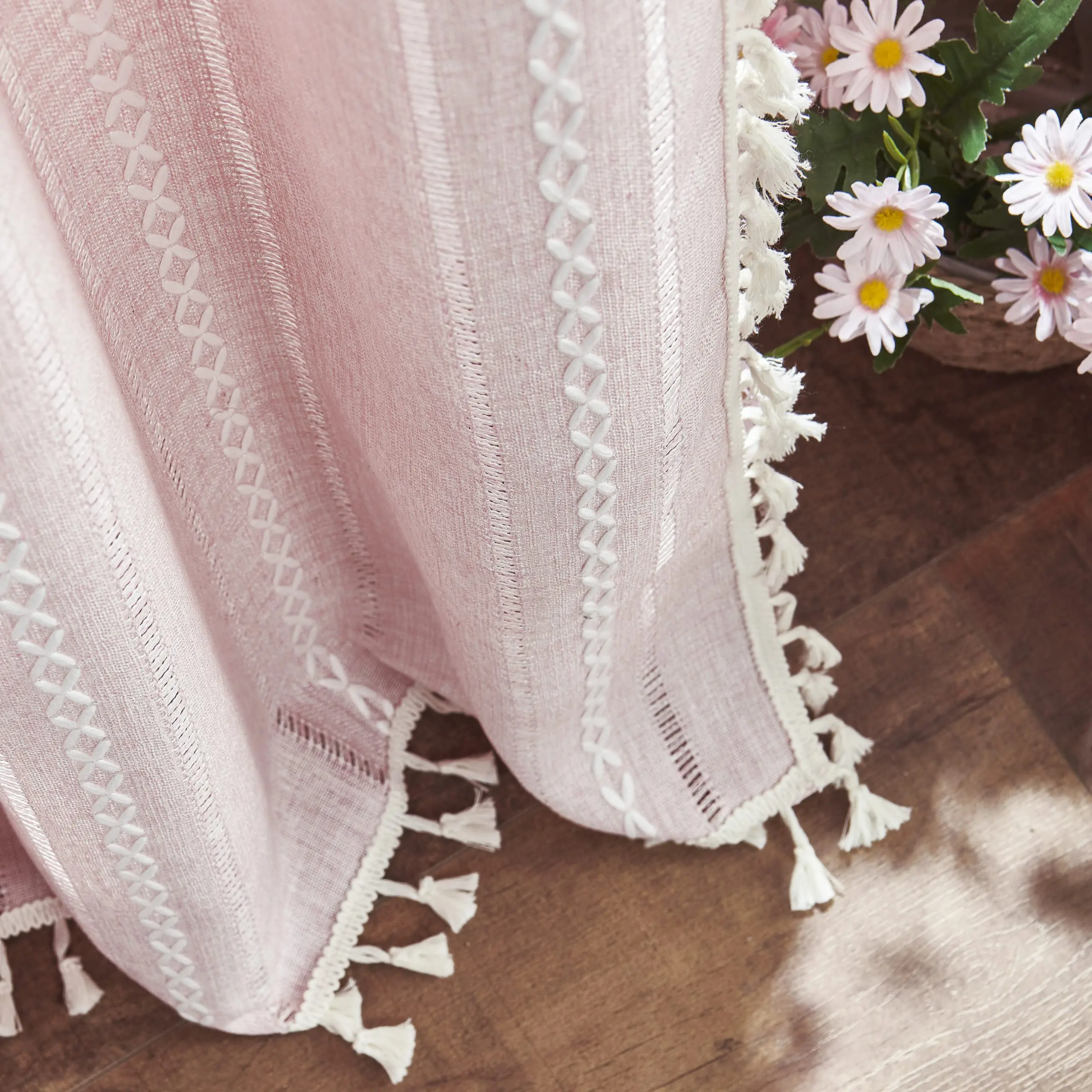 Boho Curtains for Bedroom Living Room, Light Filtering French Country Farmhouse Vintage Chic Tassels Window Treatment, 1 Panel
Boho Curtains for Bedroom Living Room, Light Filtering French Country Farmhouse Vintage Chic Tassels Window Treatment, 1 Panel