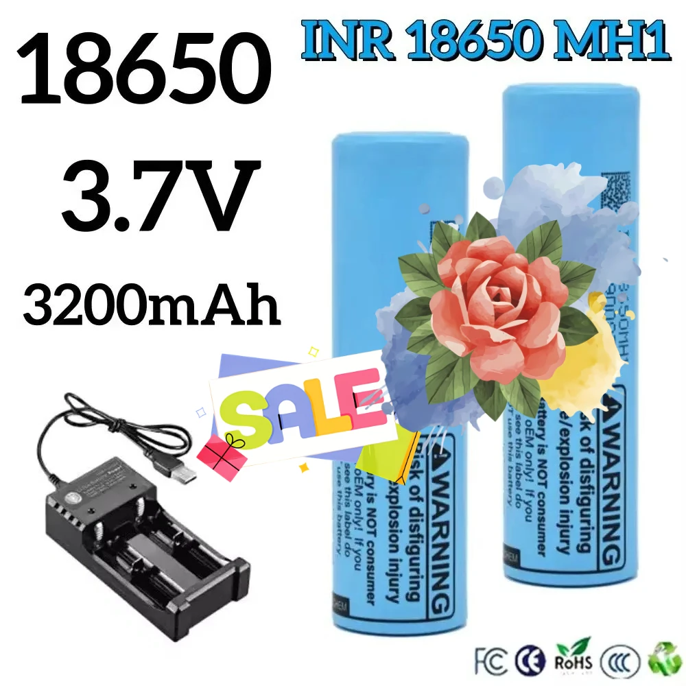 2025 New 100% 18650 MH1 3.7 V, 3200mAh rechargeable lithium battery 
2025 New 100% 18650 MH1 3.7 V, 3200mAh rechargeable lithium battery